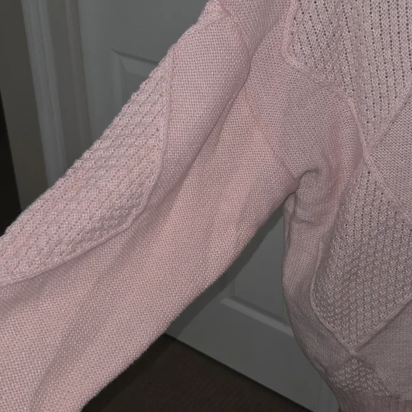 Pink V-Neck Cardigan Sweater XL - Fits Like Large - Picture 2 of 8